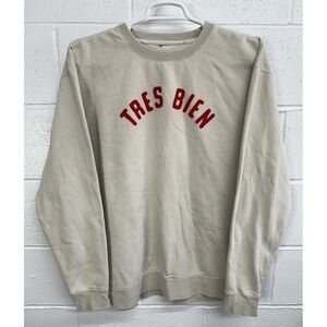 Magill Crewneck Sweatshirt Ivory Tres Bien Graphic / Men's XL
